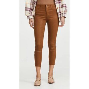 L'AGENCE Sz 30 Micro Boot Stretch Leather Look Coated Denim Skinny Jeans Pants